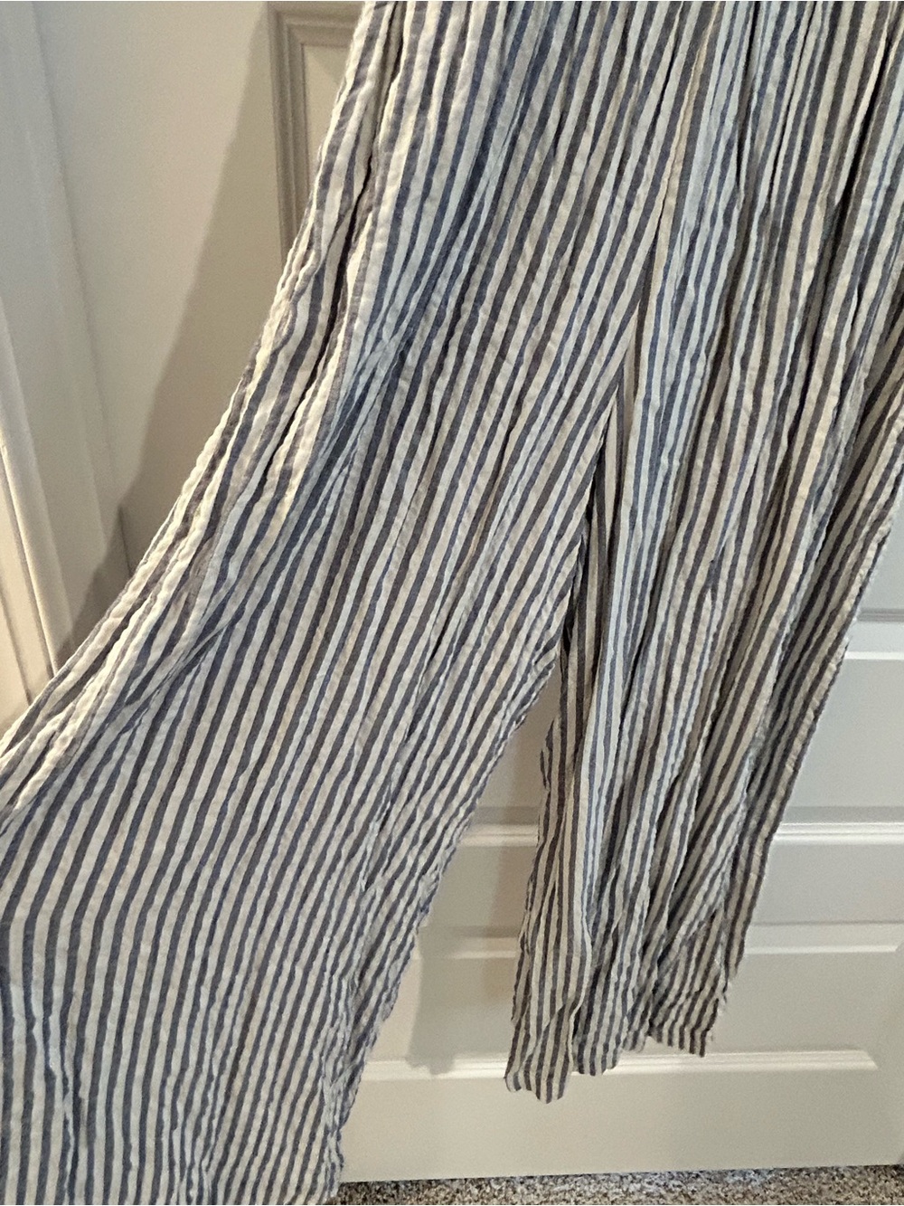 Max Studio Striped Jumpsuit White Blue Size XL - Picture 11 of 12
